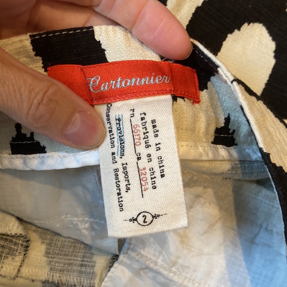 CARTONNIER 2 Ikat Shorts Black & White Pattern - Picture 3 of 7